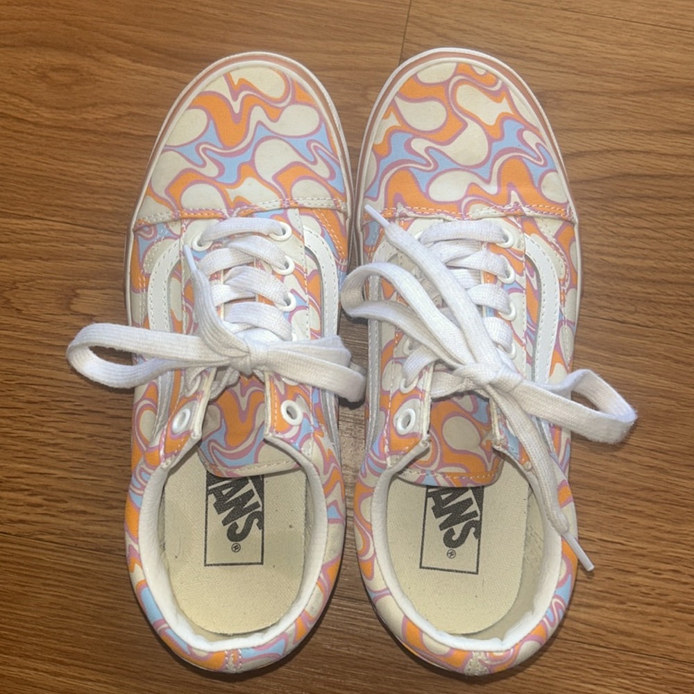 Vans Orange and Purple Platform Sneakers Retro Style - Picture 8 of 8